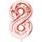 Rose Gold Foil Number 8 Party Balloons (40 in, 2 Pack)
